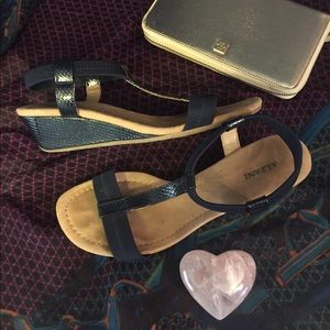 Little Wedge Blue Dress Shoes